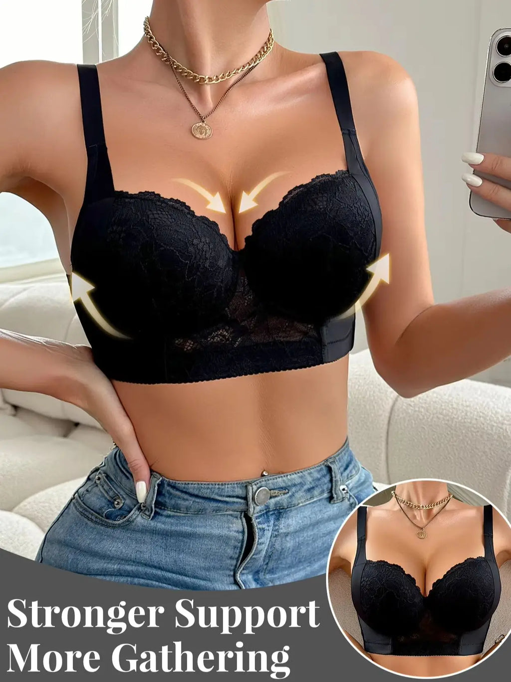 Sexy lace underwear with multiple color options women's underwire push-up comfortable bra can be worn daily