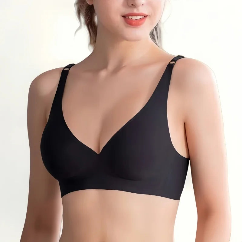Push Up Seamless Bras For Women Non-wire Brassiere V-neck Bralette Removable Padded Sports Underwear Female Sexy Lingerie S-XXL